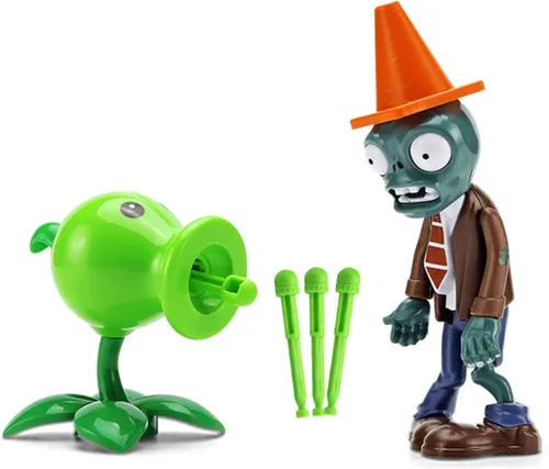 Vista 7 de JHESAO Juguetes de Plantas y Zombis Figuras de Acción Pacman Interactive Press & Play Tablero de Juego PVZ Set de Juguetes Serie 1 2 Excelentes