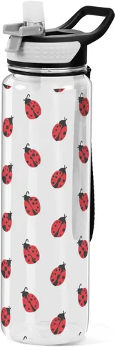 Vista 32 de Fustylead Amanita - Botella de agua de 32 onzas con popote, transparente a prueba de fugas, para mujeres y hombres, para deportes al aire libre
