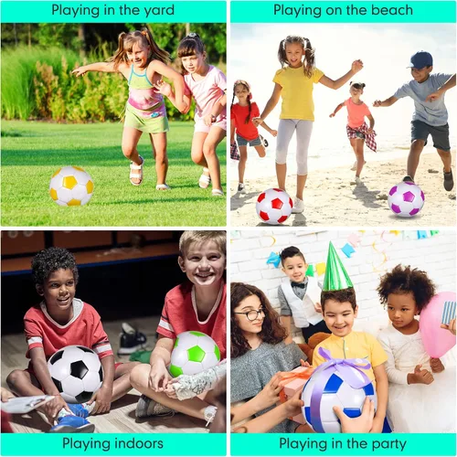 Vista 5 de HyDren Paquete de 24 pelotas de fútbol a granel con bomba, pelotas de fútbol oficiales para exteriores, donación de caridad cristiana, regalos