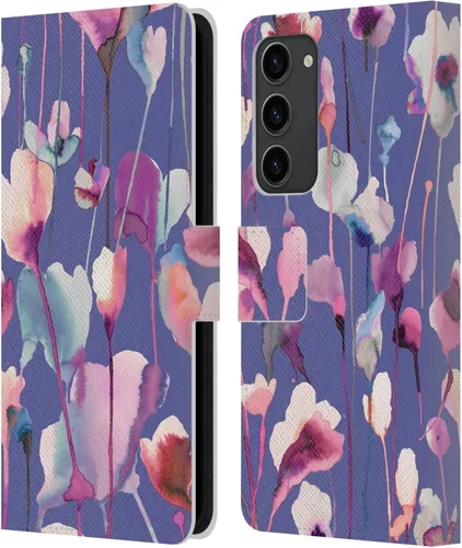 Vista 238 de Head Case Designs Officially Licensed Ninola Abstract Poppies Lilac Floral Leather Wallet Case Compatible with Samsung Galaxy A07 4G