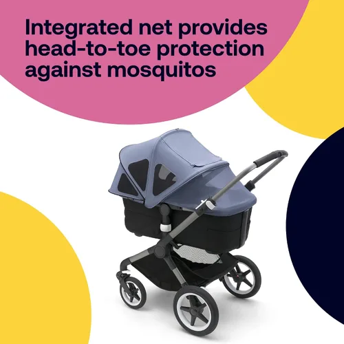 Vista 5 de Bugaboo Toldo Breezy con paneles de ventilación y mosquitera integrada, compatible con cochecitos Fox, Cangaroo, Cameleon 3 y Lynx, tela UPF 50+