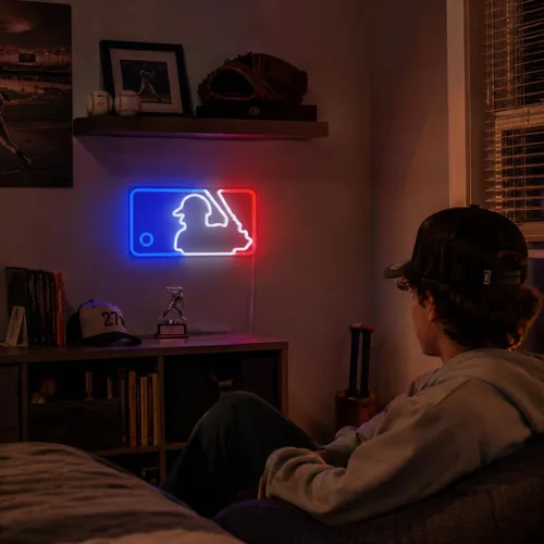 Vista 6 de Letreros de Neón de Béisbol Luces de Neón Letreros Luminosos para Pared Letreros LED Regulables para Dormitorio Habitación de Chicos Club Deportivo