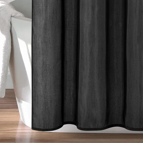 Vista 4 de Lush Decor Cortina de Ducha Night Sky, Individual, 72" An x 72" L, Negro - Cortina de Ducha con Lentejuelas - Cortina de Baño Brillante de Bloques