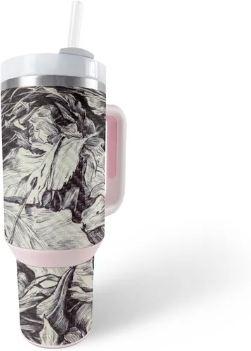 Vista 7 de MightySkins - Funda de fibra de carbono compatible con el vaso Stanley The Quencher H2.0 FlowState de 40 onzas, vida útil, acabado de fibra