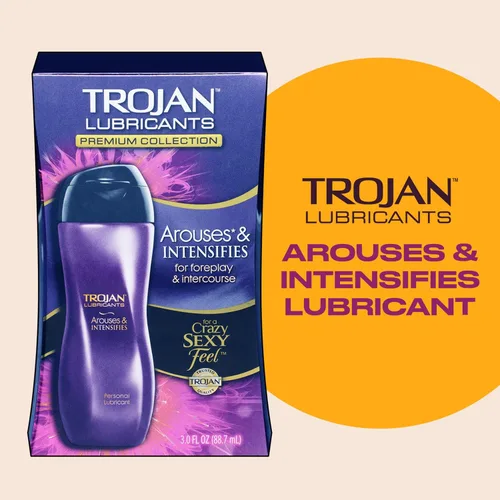 Vista 2 de TROJAN Lubricantes despierta e intensifica, lubricante personal, lubricante personal de silicona, 3 onzas líquidas