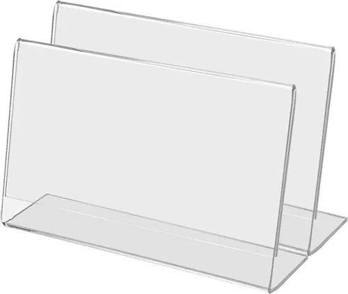 Vista 22 de Marketing Holders 4 Pack 17 "x 11" Mesa Horizontal Carpa Carpa Soporte de Letrero de Acrílico Claro Aviso Tienda de Documentos Marco de Señalización