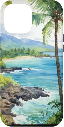 Vista 26 de Tropical Hawaii Forest Beach Ocean Art Aesthetic Case for iPhone 16