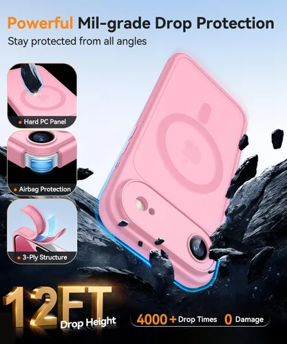 Vista 89 de CANSHN Funda magnética compatible con iPhone Air (6.5 pulgadas), mejorada [protección completa de la cámara] [compatible con Magsafe]