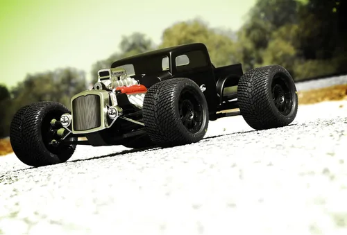 Vista 9 de Coche Pro-Line Racing 341000 Rat Rod Clear Body, para Revo 3.3 Summit y para E-Revo Radio Control Body