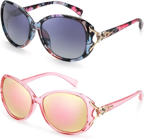 Vista 13 de FIMILU Gafas de sol para mujer, lentes de sol polarizados de gran tamaño, gafas de sol grandes para mujer, protección UV