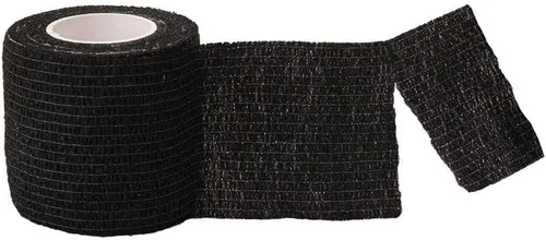 Vista 2 de Kingwei Paquete de 15 rollos de vendaje autoadhesivo de 2 pulgadas x 5 yardas, color negro, transpirable, cohesivo, cinta elástica autoadhesiva