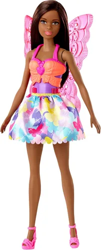Vista 3 de Barbie Dreamtopia Dress Up Doll Set de regalo, aprox. 12 pulgadas, morena con 3 modas