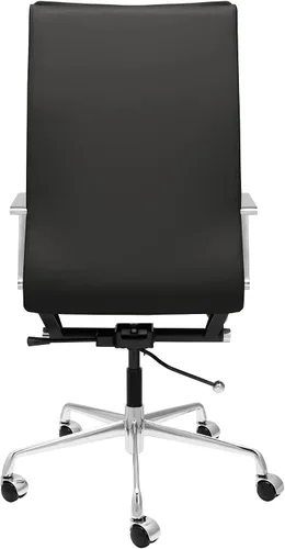 Vista 5 de Laura Davidson Furniture Lexi II - Silla de oficina acolchada, silla de escritorio con respaldo alto y reposabrazos de aluminio, disponibilidad
