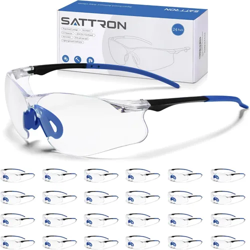 Vista 11 de Gafas de seguridad transparentes, paquete de 3, gafas protectoras con protección UV ANSI Z87.1, gafas de seguridad resistentes a arañazos e