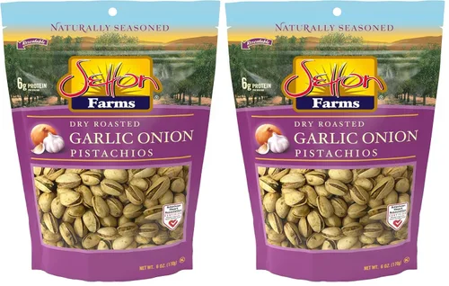 Vista 8 de Cebolla con ajo y pistachos, en la cáscara, 6 onzas, bolsa Kosher
