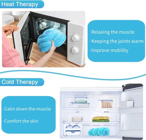 Vista 3 de Relief Expert Envoltura de calentamiento de cuello de microondas con calor húmedo, almohadilla térmica de microondas para cuello para terapia