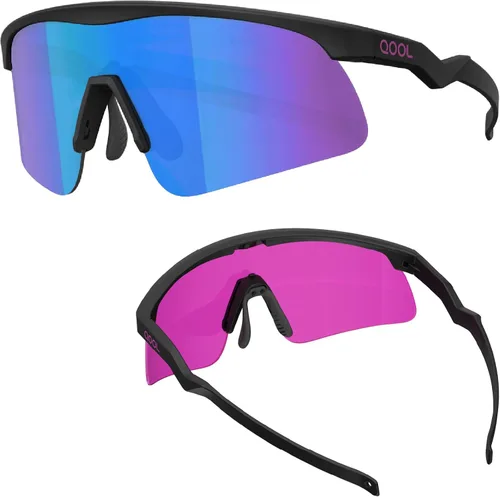 Vista 11 de Living out your qool time QOOLTIME Z87 - Gafas de sol deportivas para ciclismo, hombres, mujeres, jóvenes, pickleball para correr, béisbol