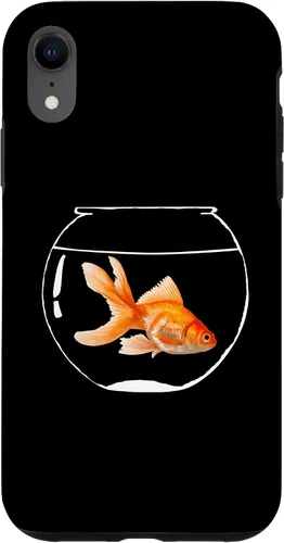 Vista 24 de iPhone 16 Goldfish Bowl Fish Fantail Goldfish Estuche para acuario de agua dulce