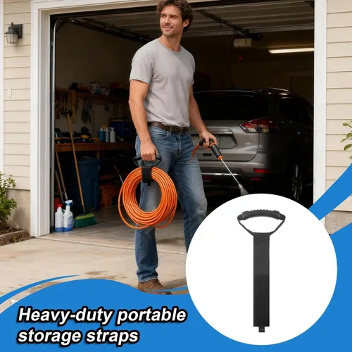 Vista 2 de Storage Straps – Heavy-Duty Organizer, Adhesive Handle, Cable Holder Wall Mount Wraps, Space-Saving Gear for Garage Tools, Extension Wires, Home