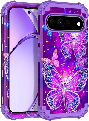 Vista 9 de Rancase Funda para Google Pixel 10 Pro XL 2025, brilla en la oscuridad de tres capas [protección de grado militar] resistente a prueba de golpes
