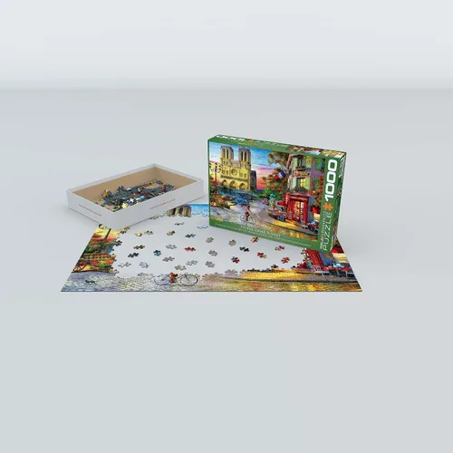 Vista 3 de EuroGraphics Rompecabezas de tarjetas navideñas vintage (1000 piezas), 6000-0784