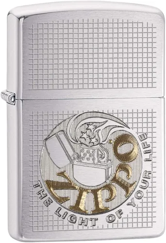 Vista 28 de Zippo Encendedor de bolsillo con diseño de patrón de 540 colores que brilla en la oscuridad Logotipo de 540 colores que brillan en la oscuridad