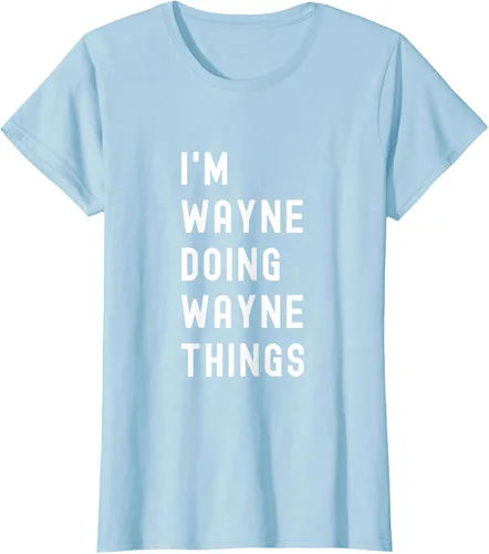 Vista 26 de Camiseta I'm Wayne Doing Wayne Things, Negro