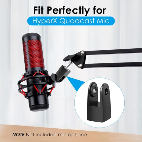 Vista 2 de Youshares Adaptador de montaje Quadcast para micrófono HyperX, adaptador de repuesto para brazo de brazo