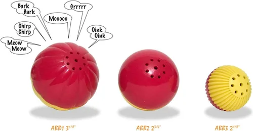 Vista 5 de Pet Qwerks Animal Sounds Babble Ball - Juguete interactivo para masticar para perros, tamaño grande