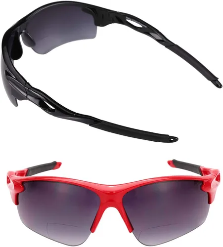 Vista 5 de Mass Vision 2 pares de lentes de sol deportivos de precisión 'The Athlete', ligeros, bifocales, unisex, con protección UV400