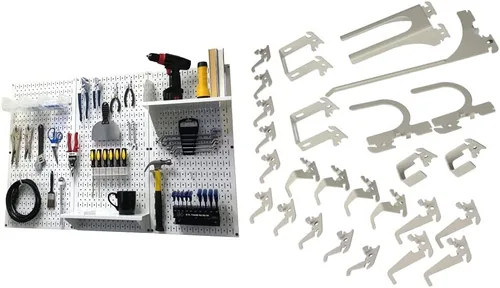 Vista 48 de Organizador de herramienta control de pared 30-wrk-400wb estándar panel perforado mesa de trabajo de metal, 30-WRK-400 BB