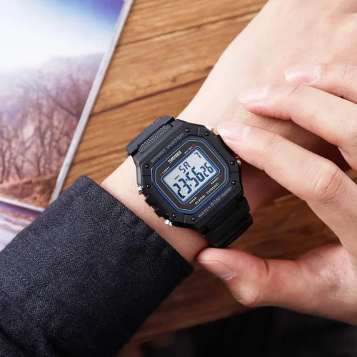 Vista 4 de Hombres deporte al aire libre reloj digital 5bar impermeable alarma luz trasera LED moda cronógrafo relojes