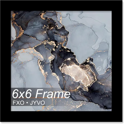 Vista 48 de Fxojyvo Marco de 4 x 4 pulgadas, marco negro para póster cuadrado de 4 x 4, peso ligero y altamente transparente, marco de 4 x 4 para pared, 1