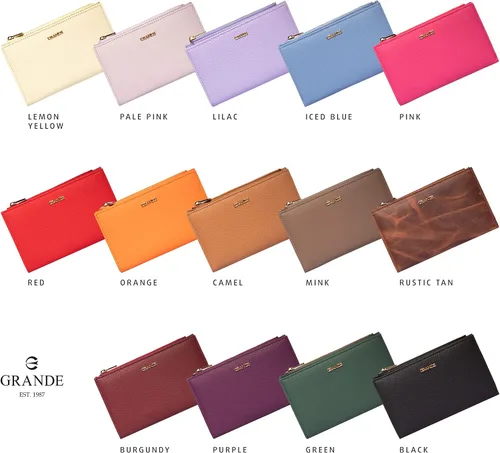 Vista 48 de Grande -2804 Cartera para mujer, Naranja, Minimalista