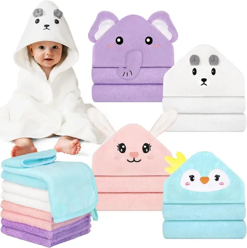 Vista 13 de Juego de 12 toallas de baño para bebés y niños pequeños