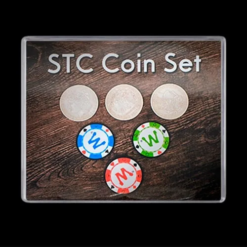 Vista 2 de ZQION STC Coin Set Cambio de Monedas Penetrar Monedas Mágicas Trucos Cerca de Monedas Mágicas Trucos de Moneda Accesorios Multiplicar Monedas