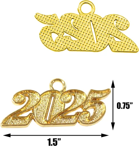 Vista 2 de GradPlaza Abalorio de año de graduación 2025 2024 2023 para borlas de graduación