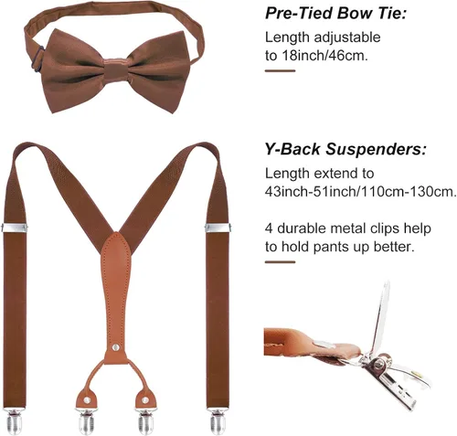 Vista 3 de OSEMIOKA Conjunto de accesorios de disfraz de los años 20 para hombre, disfraz de gángster de Gatsby para hombres, disfraces rugientes de los años