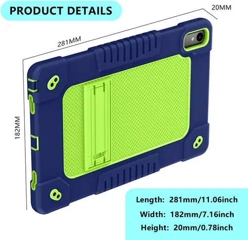 Vista 4 de Funda para Lenovo Tab P11 de 2ª generación, para Lenovo Tab P11 Gen 2, correa de hombro híbrida a prueba de golpes para niños, funda protectora
