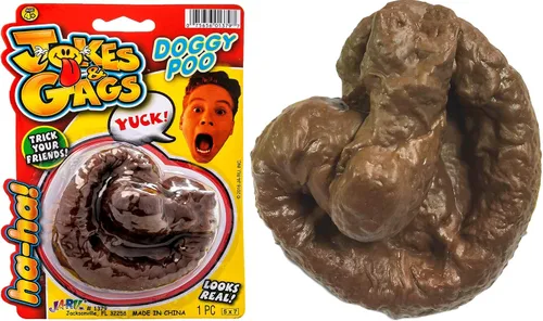 Vista 6 de 2CHILL Caca de perro falsa (1 caca falsa) juguetes realistas para caca falsa para niños Regalos divertidos de broma del día de los inocentes