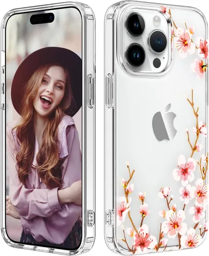 Vista 16 de ZQWY Funda compatible con iPhone 14/iPhone 13, estética transparente con diseño con protector de pantalla, protector de lente de cámara, a prueba