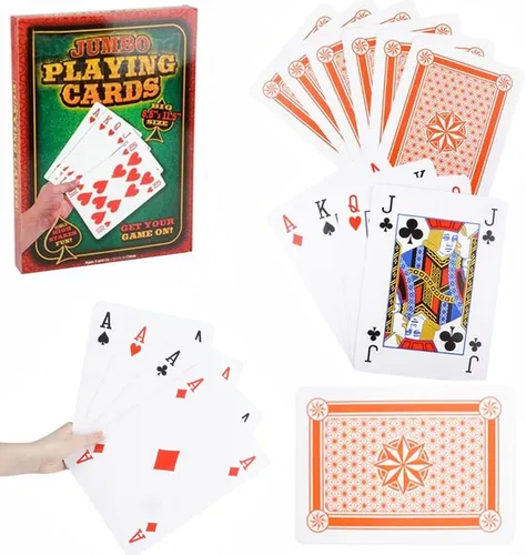 Vista 6 de The Dreidel Company Baraja de cartas para niños, baraja de cartas, juegos, diversión familiar, recuerdos de fiesta (cartas grandes (3 x 5 pulgadas)
