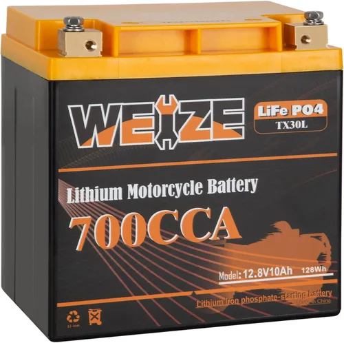 Vista 9 de Weize Batería de litio YTX14-BS, grupo 14, 500A LiFePO4 para motocicleta, 12V 5AH ATV, UTV, moto acuática, 4 ruedas, motos de nieve, embarcaciones