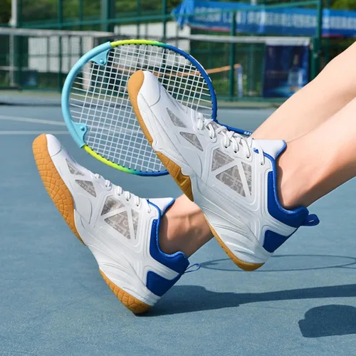 Vista 6 de Zapatos deportivos casuales de entrenamiento de squash, zapatos de tenis de bádminton para hombres, zapatos de pickleball zapatos deportivos