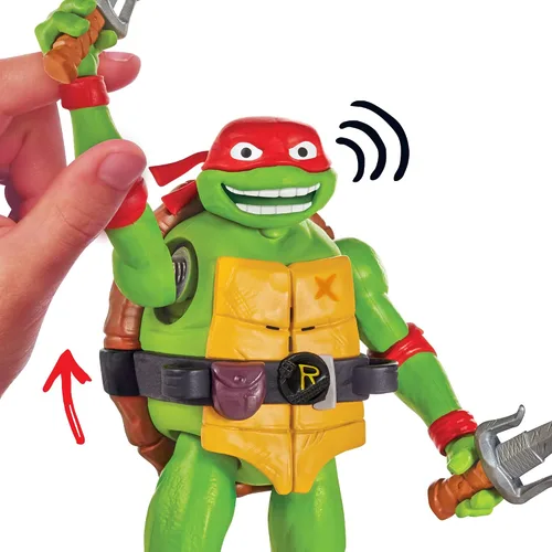 Vista 2 de Teenage Mutant Ninja Tortugas: Mutant Mayhem 5.5" Raphael Deluxe Ninja Shouts Figura por Playmates Toys