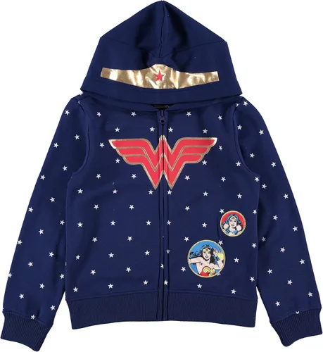 Vista 7 de Sudadera con capucha de mujer maravilla para niñas talla 4-16