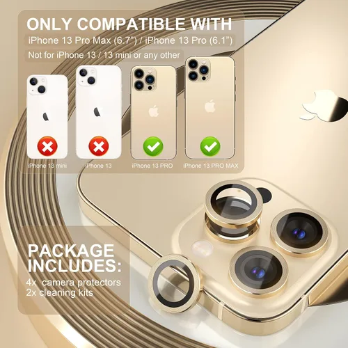 Vista 420 de Choiche Compatible para iPhone 16 Pro/iPhone 16 Pro Max Protector de Lente de Cámara, Vidrio Templado 9H Protector de Pantalla de Cubierta de Cámara