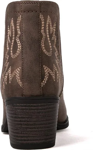 Vista 5 de GLOBALWIN Botas de tobillo para mujer, botas vaqueras del oeste