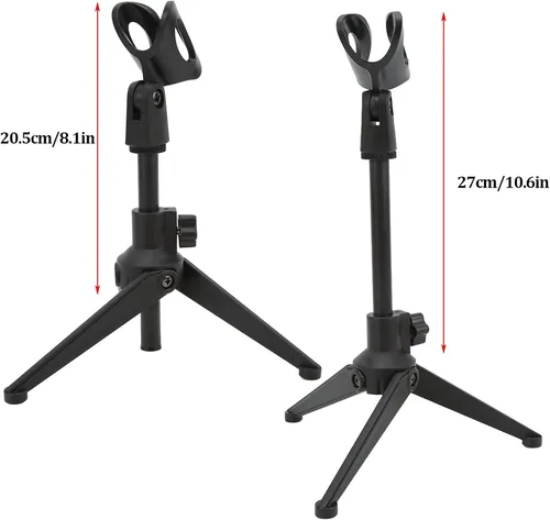 Vista 4 de Zopsc Soporte universal para micrófono a prueba de golpes, kit de soporte de filtro de micrófono plegable para estudio de grabación, transmisión