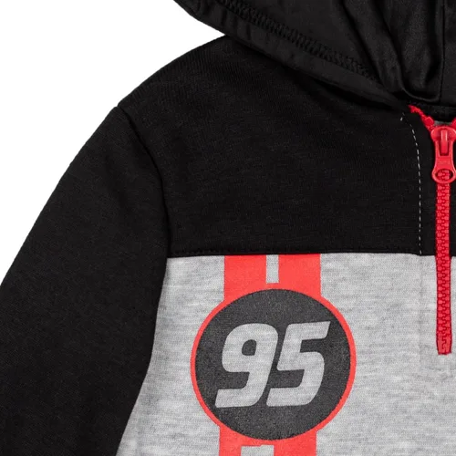 Vista 5 de Disney Cars Lightning McQueen - Sudadera con capucha de forro polar con media cremallera